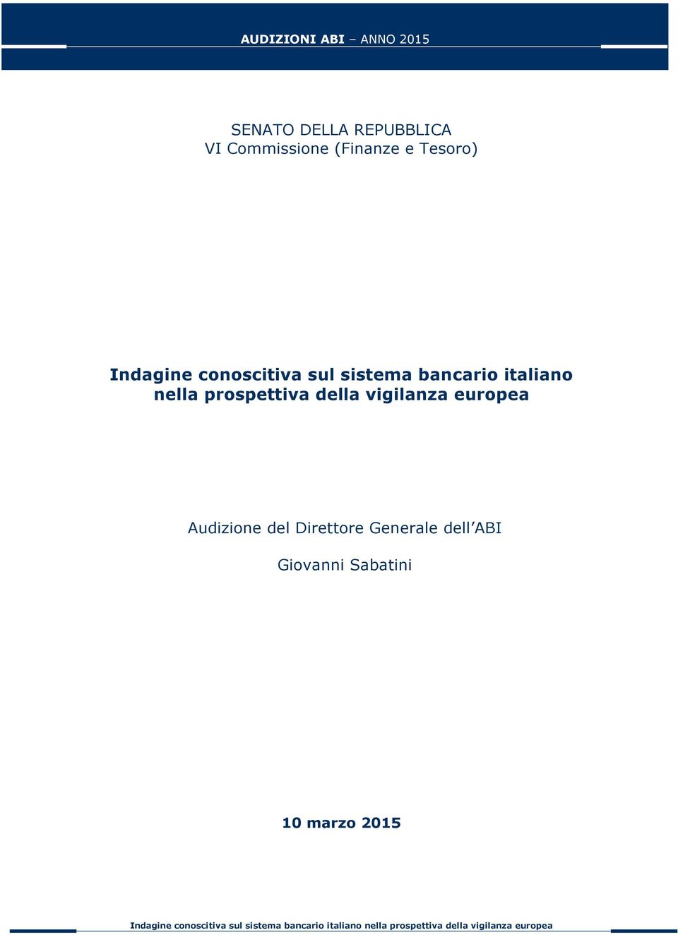 italiano nella prospettiva della vigilanza europea