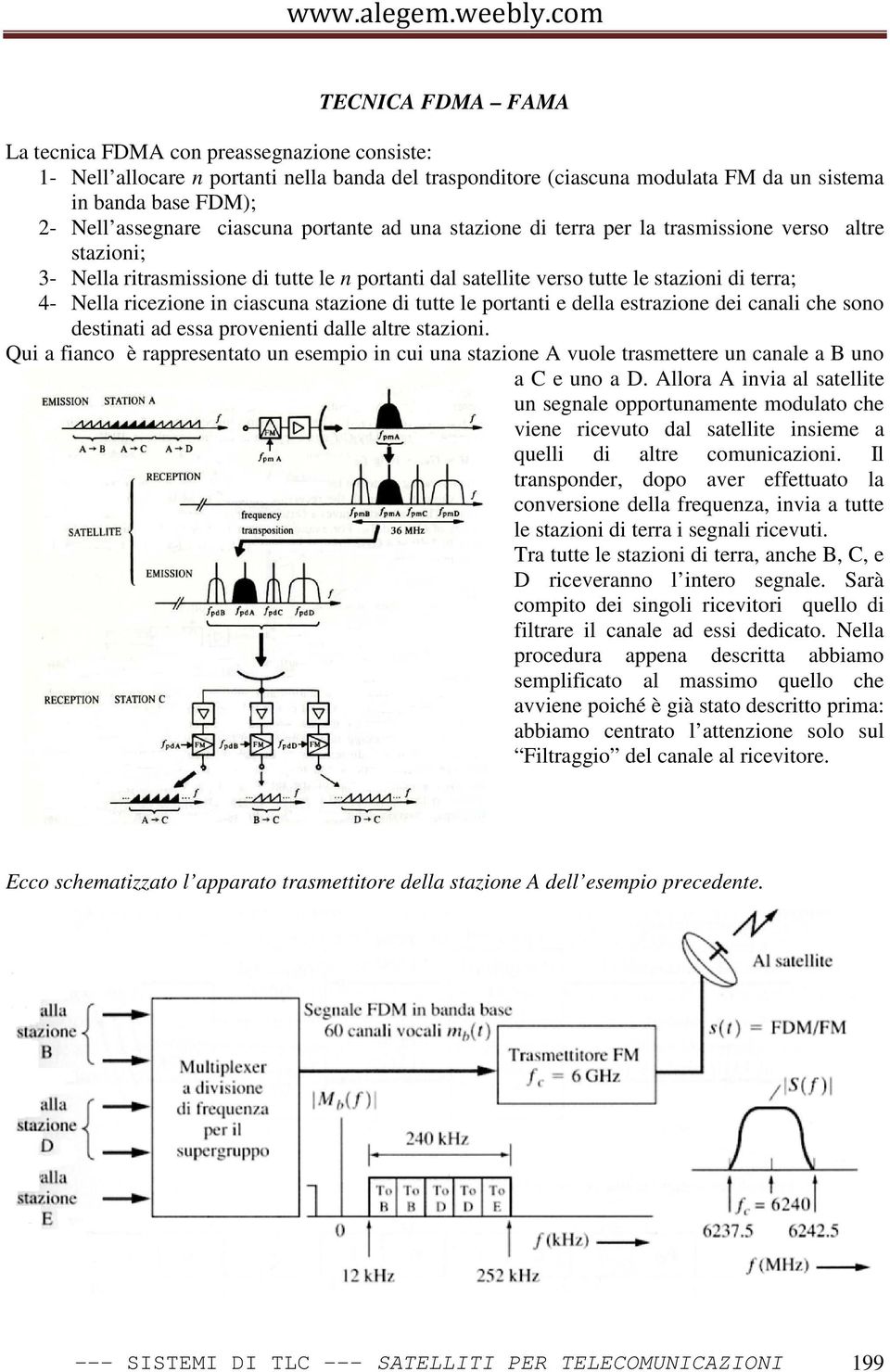 in ciascuna stazione di tutte le portanti e della estrazione dei canali che sono destinati ad essa provenienti dalle altre stazioni.