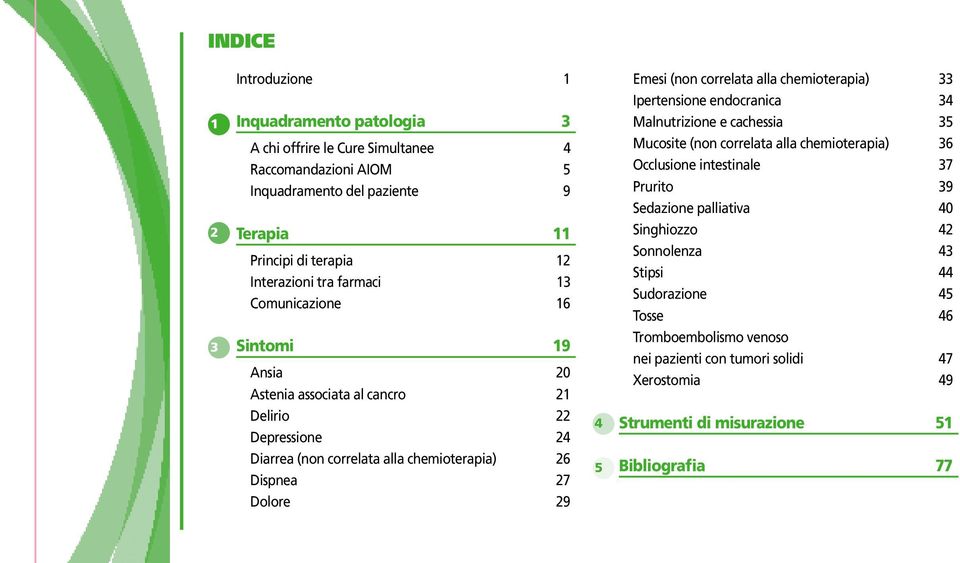 (non correlata alla chemioterapia) 33 Ipertensione endocranica 34 Malnutrizione e cachessia 3 Mucosite (non correlata alla chemioterapia) 36 Occlusione intestinale 37 Prurito 39