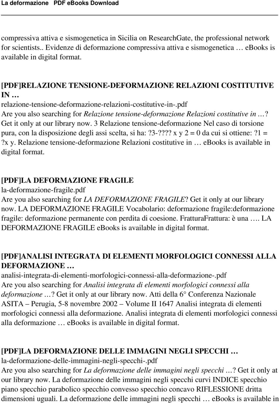 [PDF]RELAZIONE TENSIONE-DEFORMAZIONE RELAZIONI COSTITUTIVE IN relazione-tensione-deformazione-relazioni-costitutive-in-.