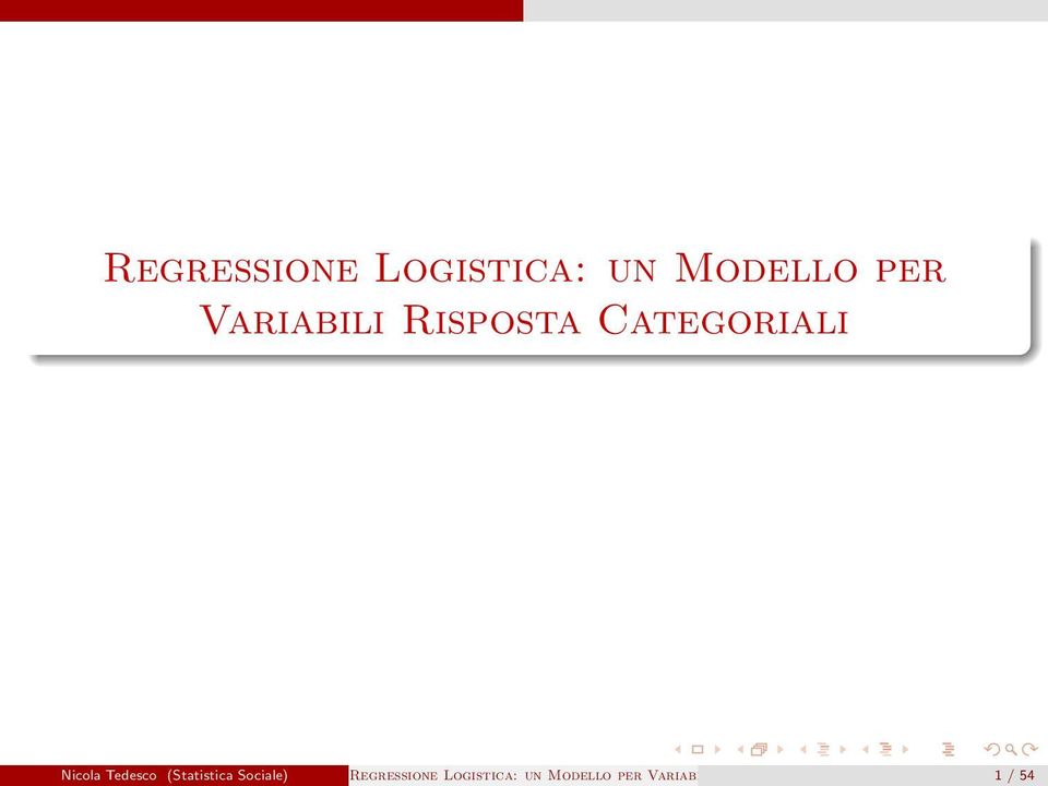 Sociale) Regressione Logistica