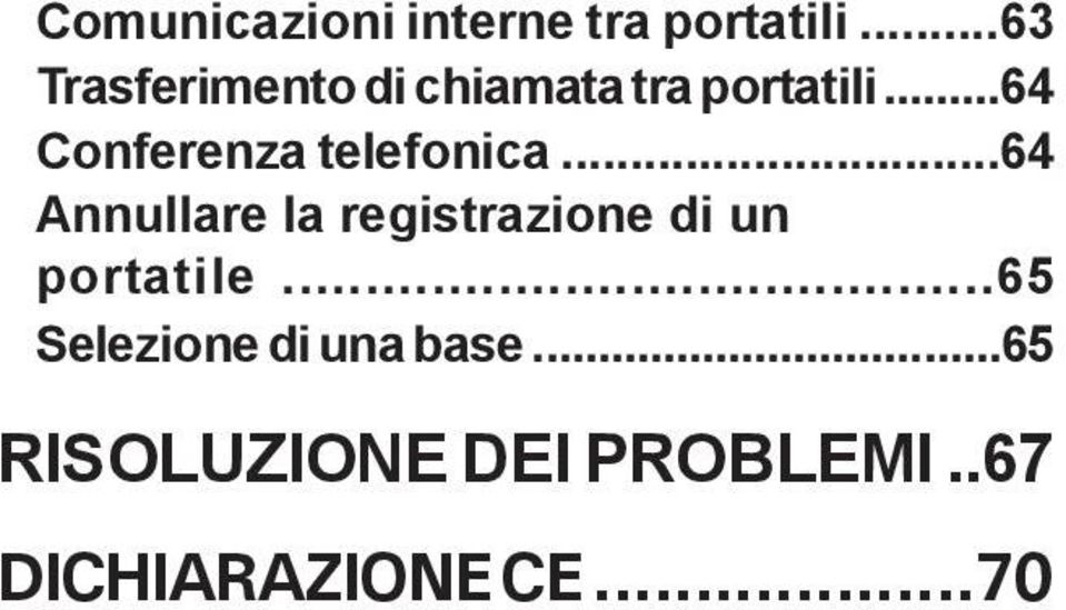 ..64 Conferenza telefonica.