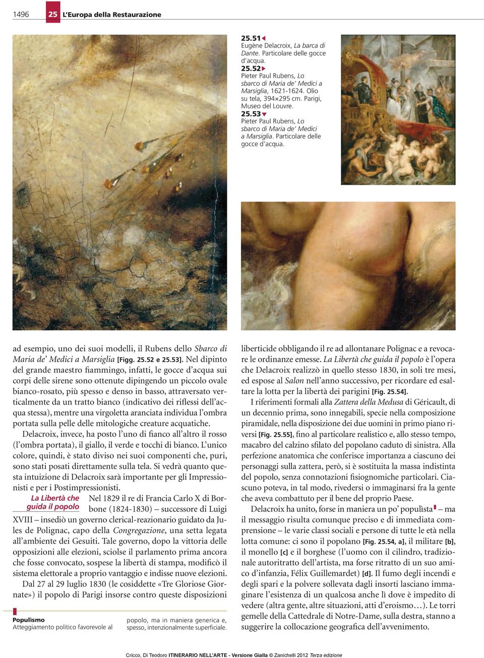 ad esempio, uno dei suoi modelli, il Rubens dello Sbarco di Maria de Medici a Marsiglia [Figg. 25.52 e 25.53].