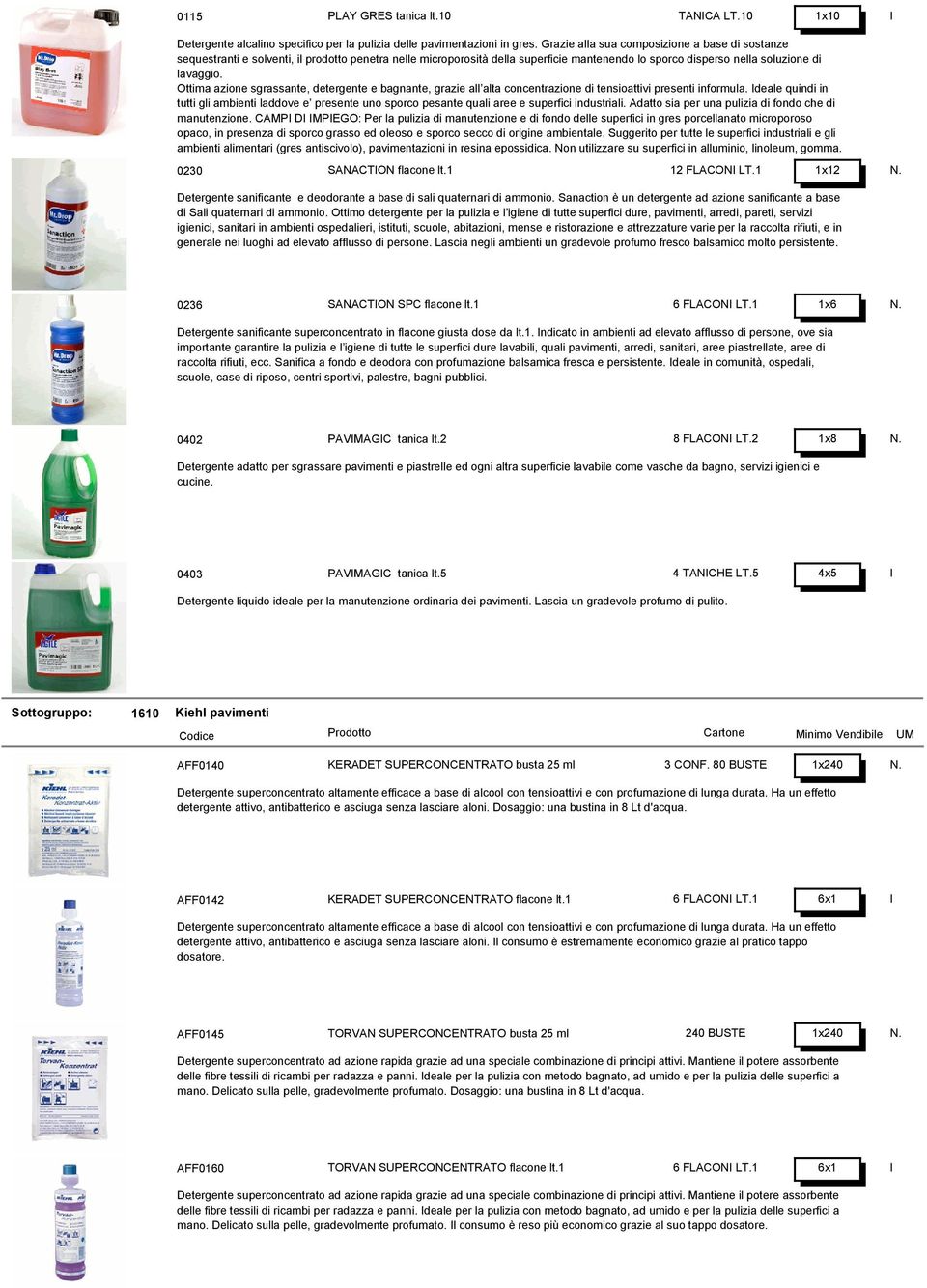 Ottima azione sgrassante, detergente e bagnante, grazie a ata concentrazione di tensioattivi presenti informua.