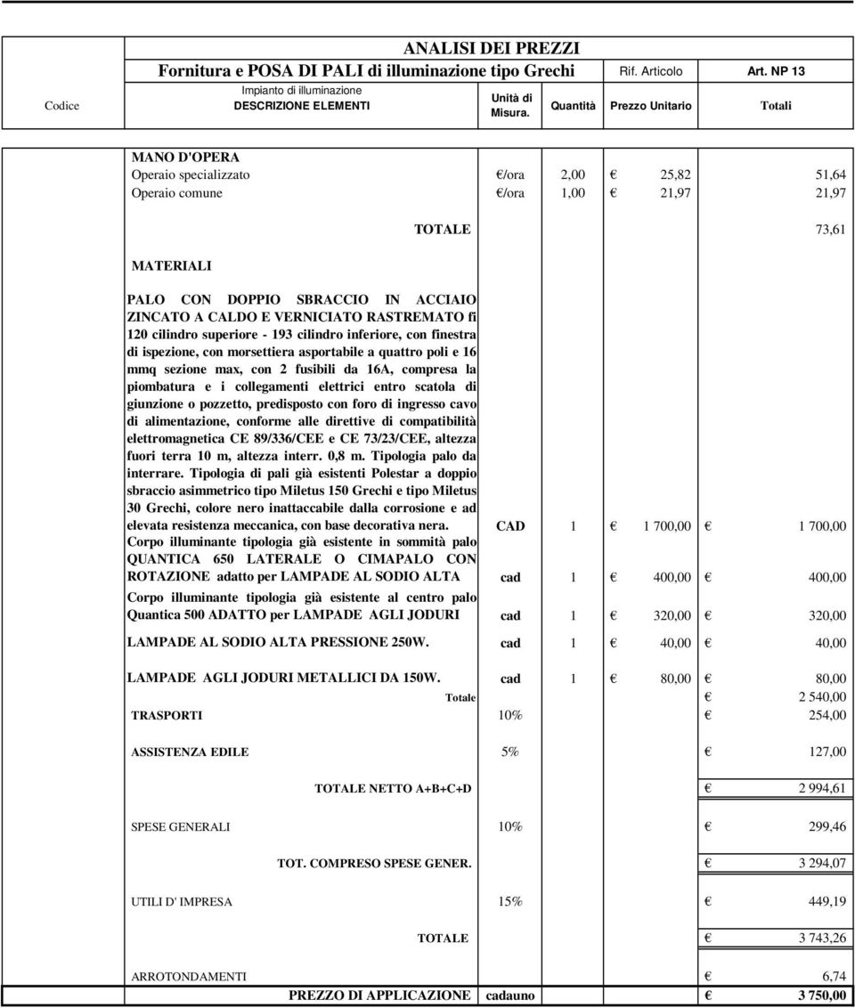 cilindro superiore - 193 cilindro inferiore, con finestra di ispezione, con morsettiera asportabile a quattro poli e 16 mmq sezione max, con 2 fusibili da 16A, compresa la piombatura e i collegamenti