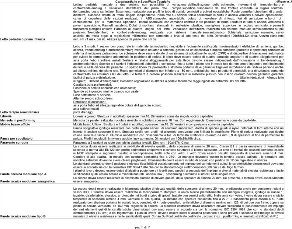 controtrendelemburg e variazione dell'altezza del piano rete. L'ampia superficie trasparente del lato frontale consente un miglior controllo del bambino posto sul lettino.