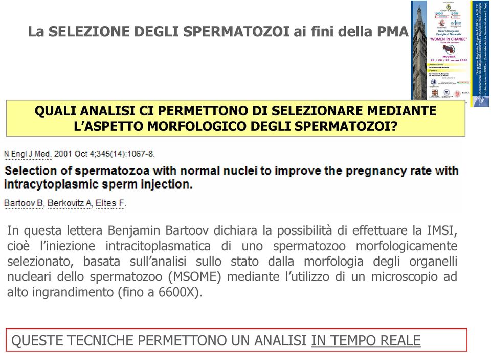 uno spermatozoo morfologicamente selezionato, basata sull analisi sullo stato dalla morfologia degli organelli nucleari