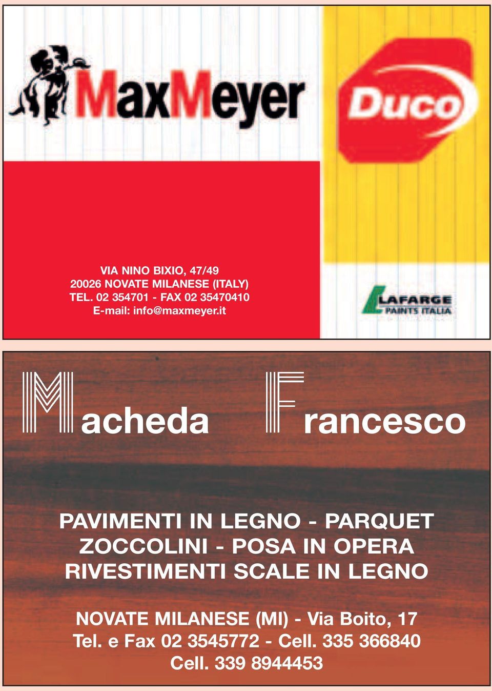 it acheda rancesco PAVIMENTI IN LEGNO - PARQUET ZOCCOLINI - POSA IN OPERA