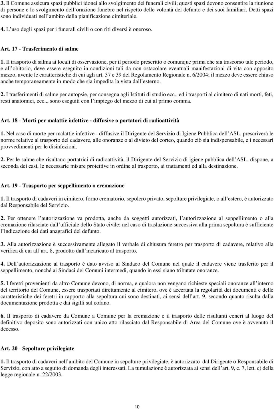 17 - Trasferimento di salme 1.