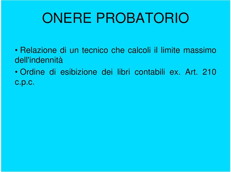 massimo dell'indennità Ordine di