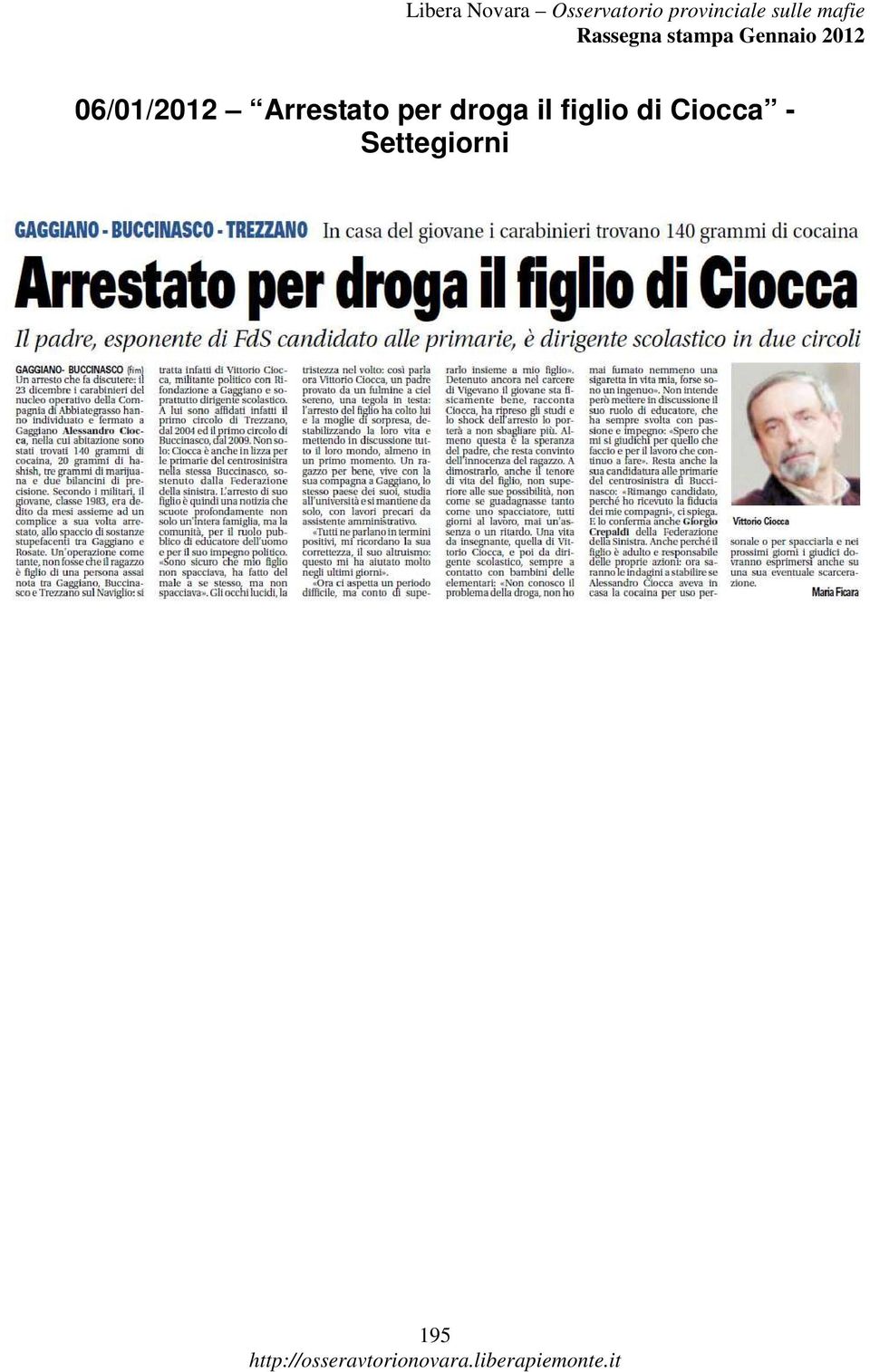 droga il figlio