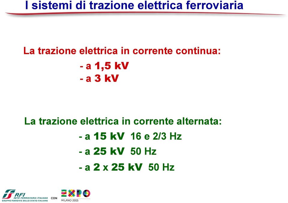 - a 3 kv La trazione elettrica in corrente