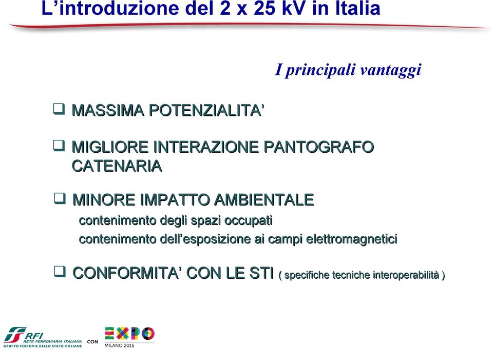 AMBIENTALE contenimento degli spazi occupati contenimento dell esposizione