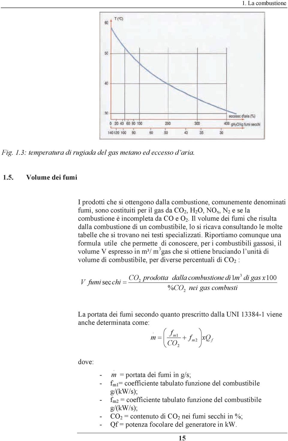 Il volume dei fumi che risulta dalla combustione di un combustibile, lo si ricava consultando le molte tabelle che si trovano nei testi specializzati.