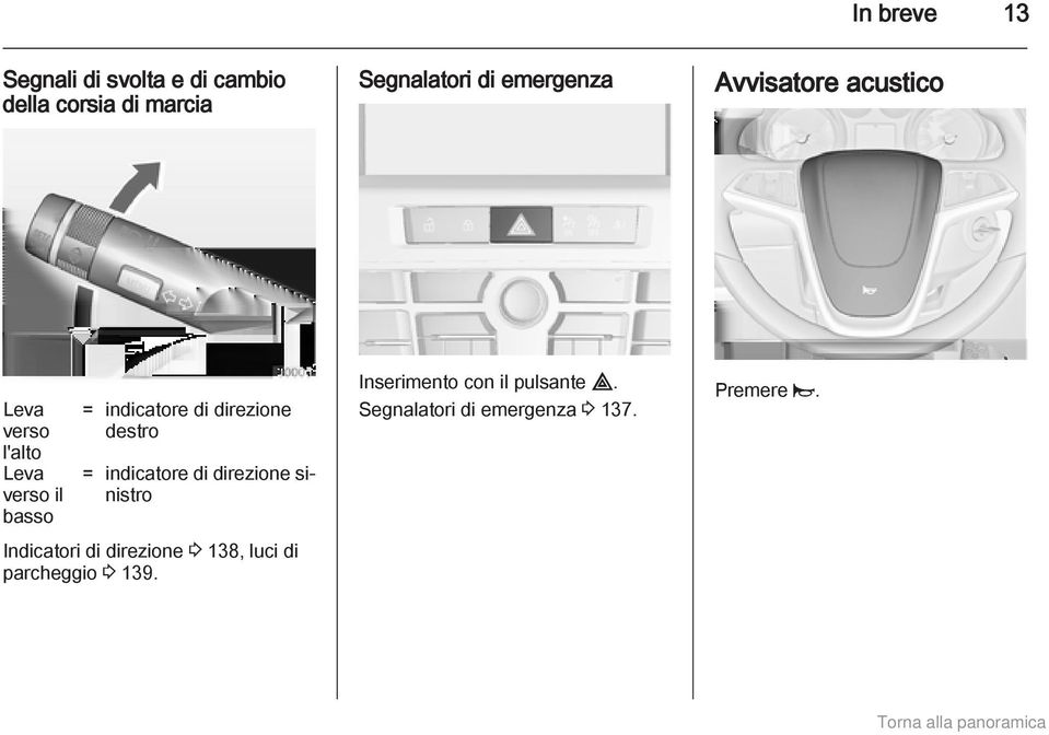 direzione destro = indicatore di direzione sinistro Indicatori di direzione 3 138,