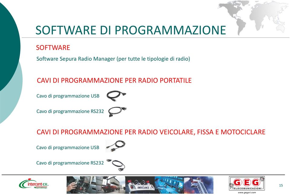 programmazione USB Cavo di programmazione RS232 CAVI DI PROGRAMMAZIONE PER RADIO