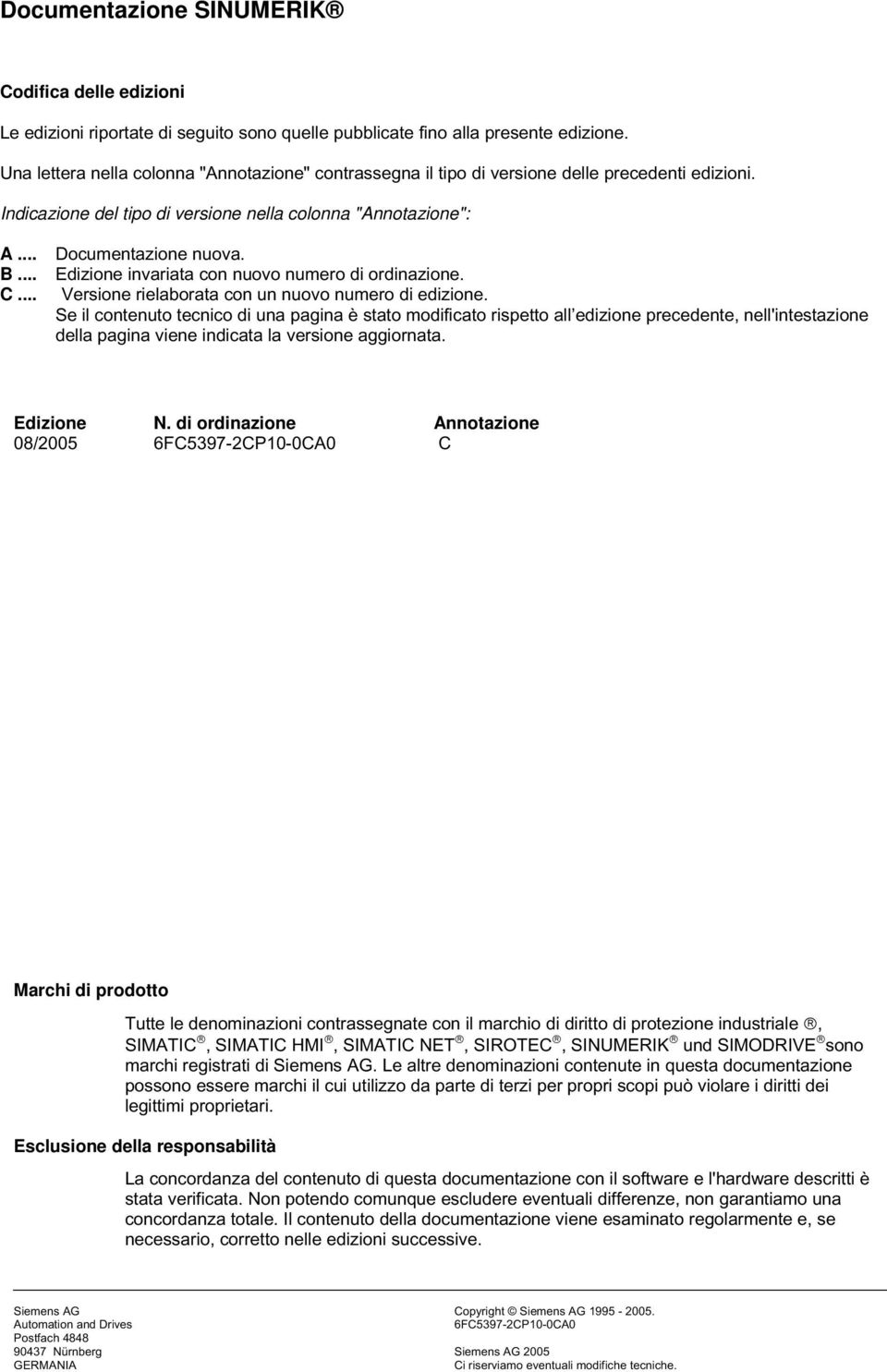 Edizione invariata con nuovo numero di ordinazione. Versione rielaborata con un nuovo numero di edizione.