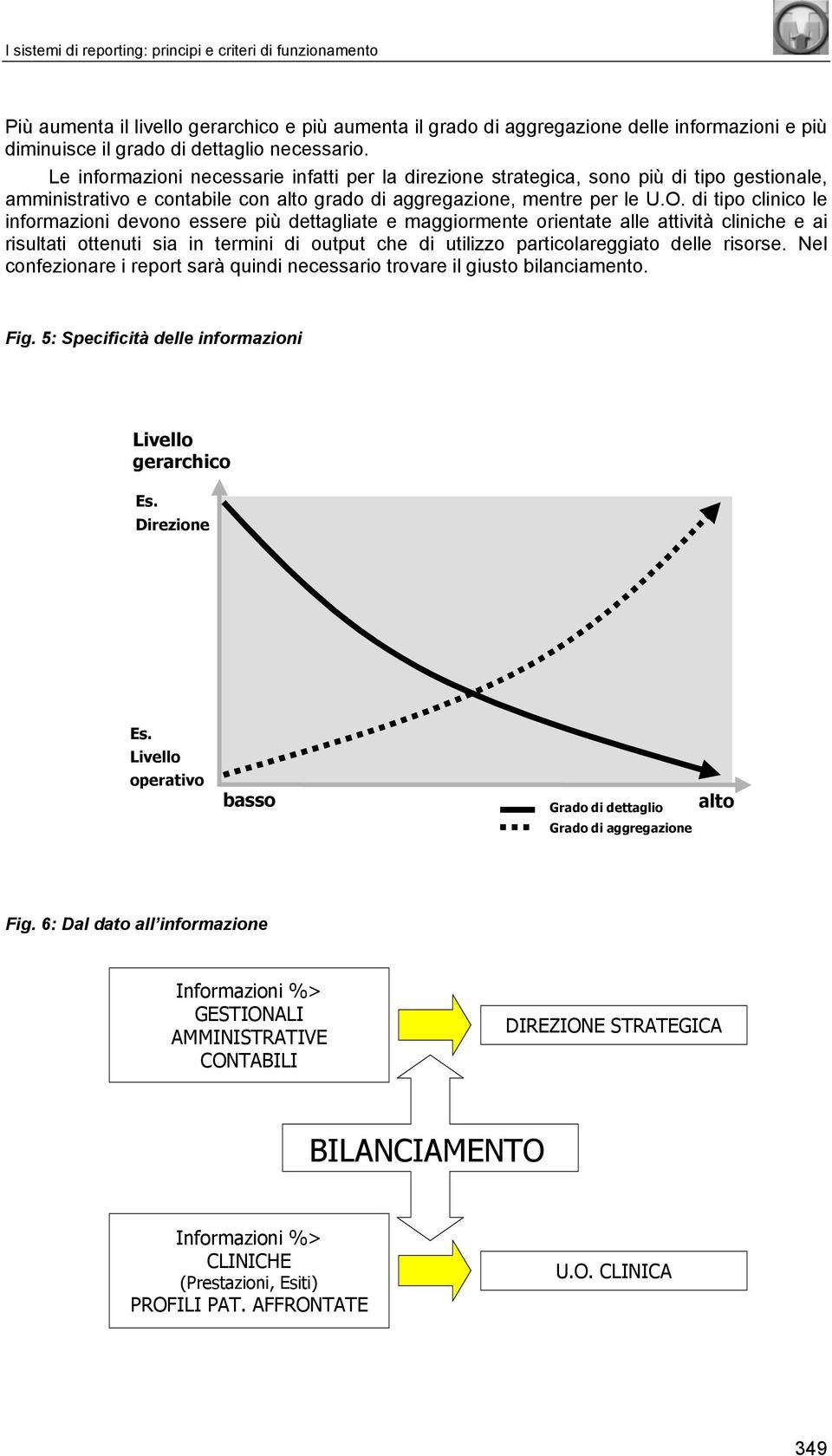 di tipo clinico le informazioni devono essere più dettagliate e maggiormente orientate alle attività cliniche e ai risultati ottenuti sia in termini di output che di utilizzo particolareggiato delle