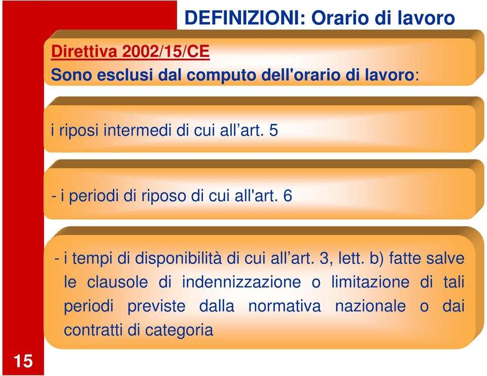 6 - i tempi di disponibilità di cui all art. 3, lett.