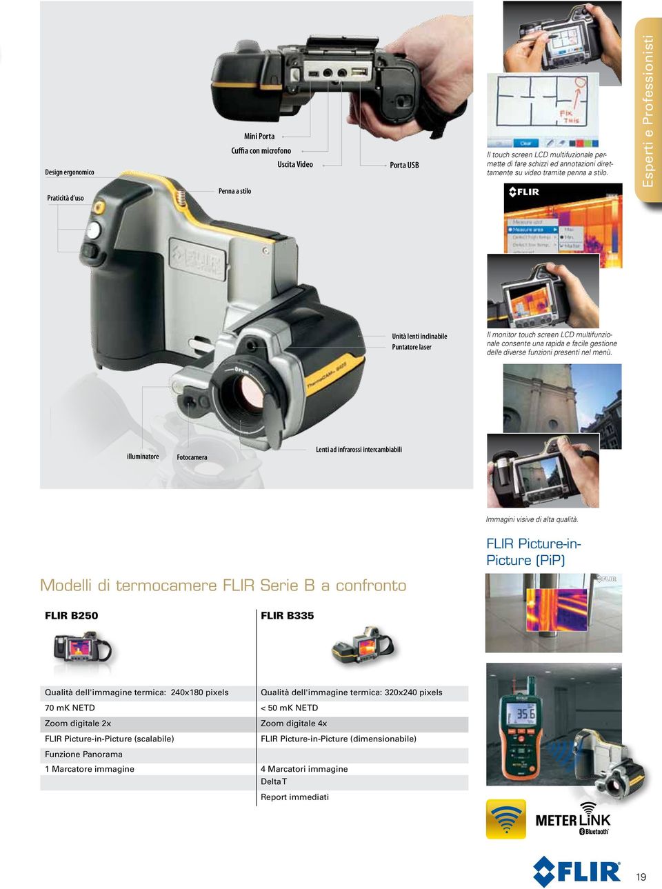 Esperti e Professionisti Unità lenti inclinabile Puntatore laser Il monitor touch screen LCD multifunzionale consente una rapida e facile gestione delle diverse funzioni presenti nel menù.