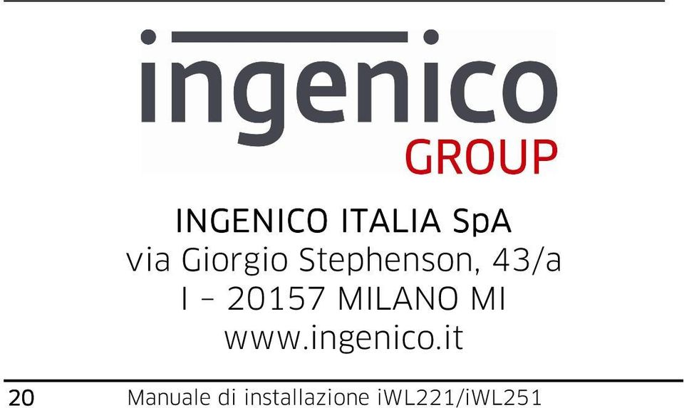 20157 MILANO MI www.ingenico.