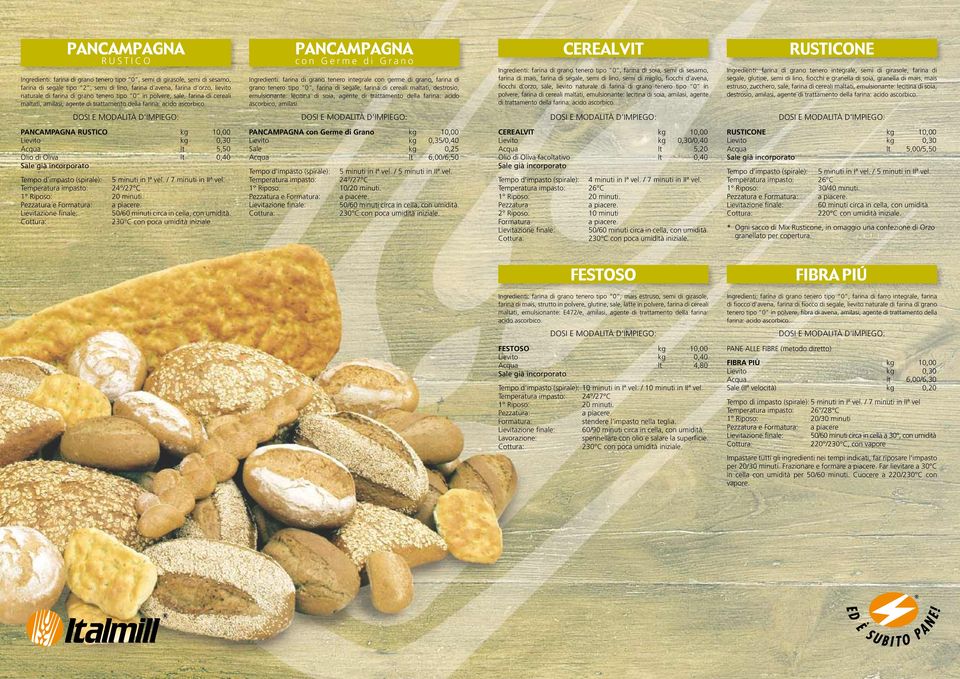 integrale con germe di grano, farina di grano tenero tipo 0, farina di segale, farina di cereali maltati, destrosio, emulsionante: lecitina di soia, agente di trattamento della farina: acido