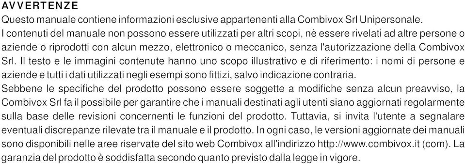 della Combivox Srl.