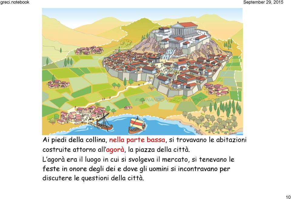 L agorà era il luogo in cui si svolgeva il mercato, si tenevano le feste