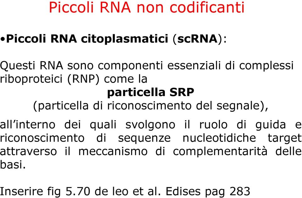 segnale), all interno dei quali svolgono il ruolo di guida e riconoscimento di sequenze