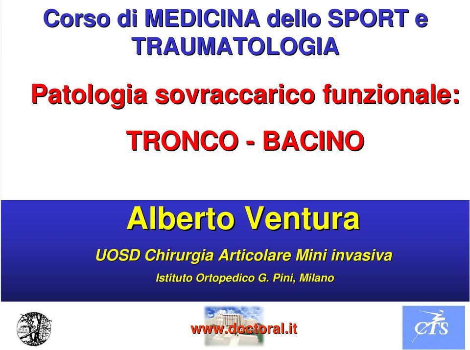 Alberto Ventura UOSD Chirurgia Articolare Mini