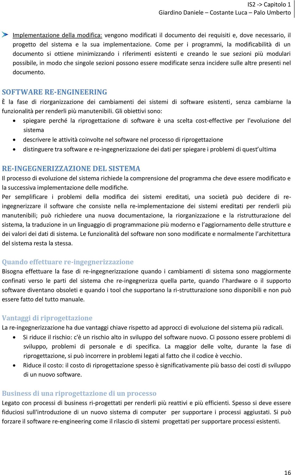 modificate senza incidere sulle altre presenti nel documento.