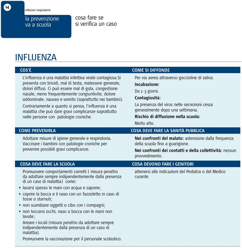 Contrariamente a quanto si pensa, l influenza è una malattia che può dare gravi complicanze soprattutto nelle persone con patologie croniche.