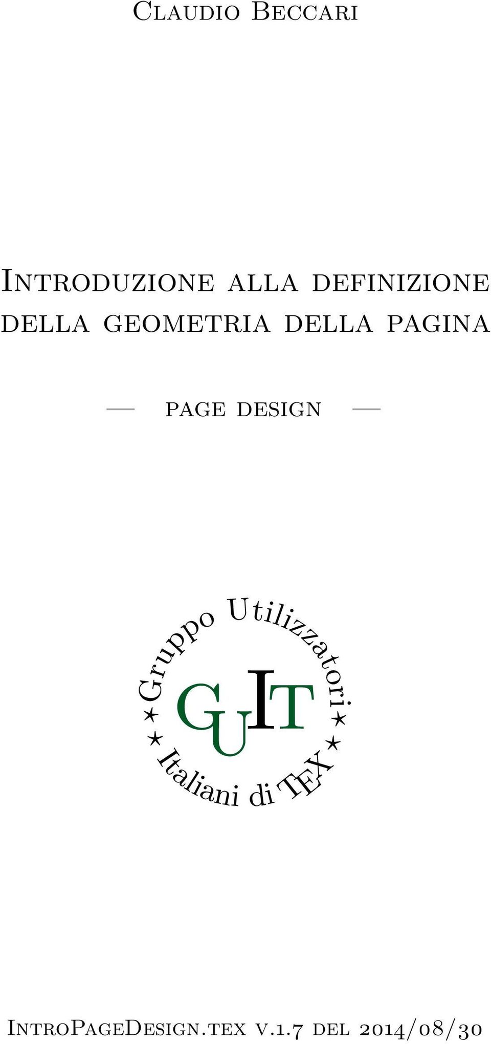page design b g u It Gruppo Utilizzatori b b