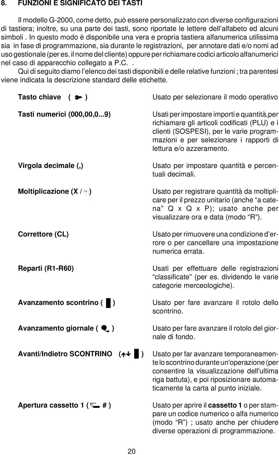 In questo modo è disponibile una vera e propria tastiera alfanumerica utilissima sia in fase di programmazione, sia durante le registrazioni, per annotare dati e/o nomi ad uso gestionale (per es.