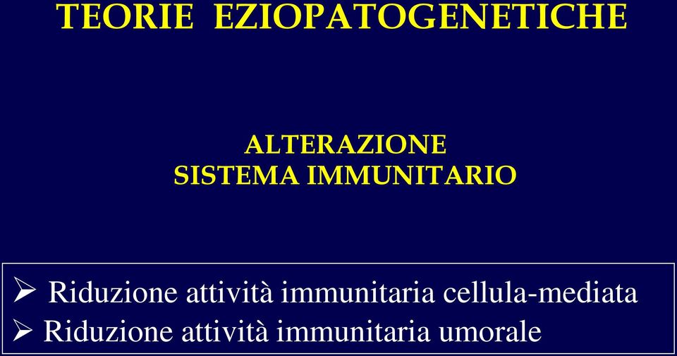 Riduzione attività immunitaria