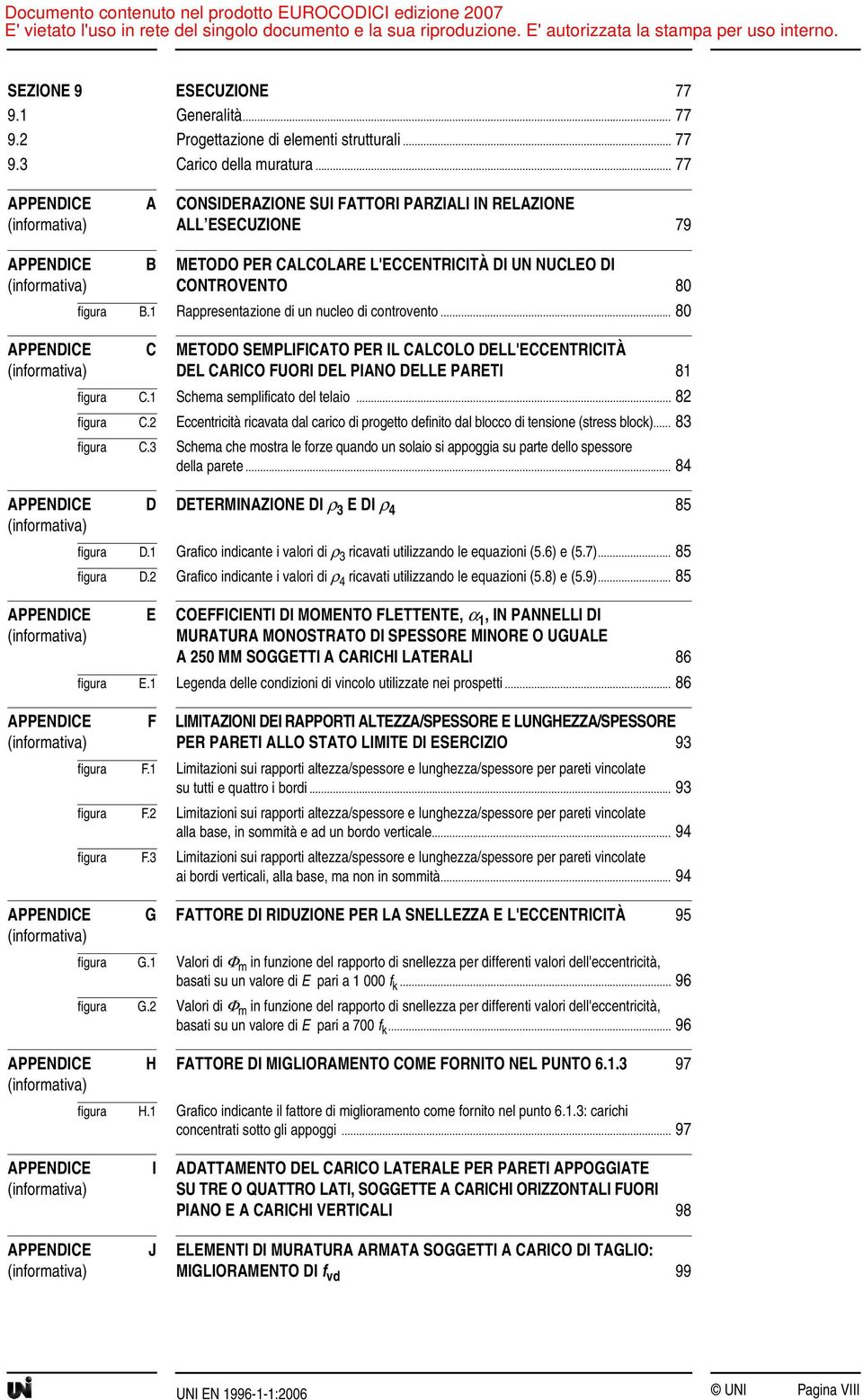 1 Rappresentazione di un nucleo di controvento... 80 APPENDICE C METODO SEMPLIFICATO PER IL CALCOLO DELL'ECCENTRICITÀ (informativa) DEL CARICO FUORI DEL PIANO DELLE PARETI 81 figura C.