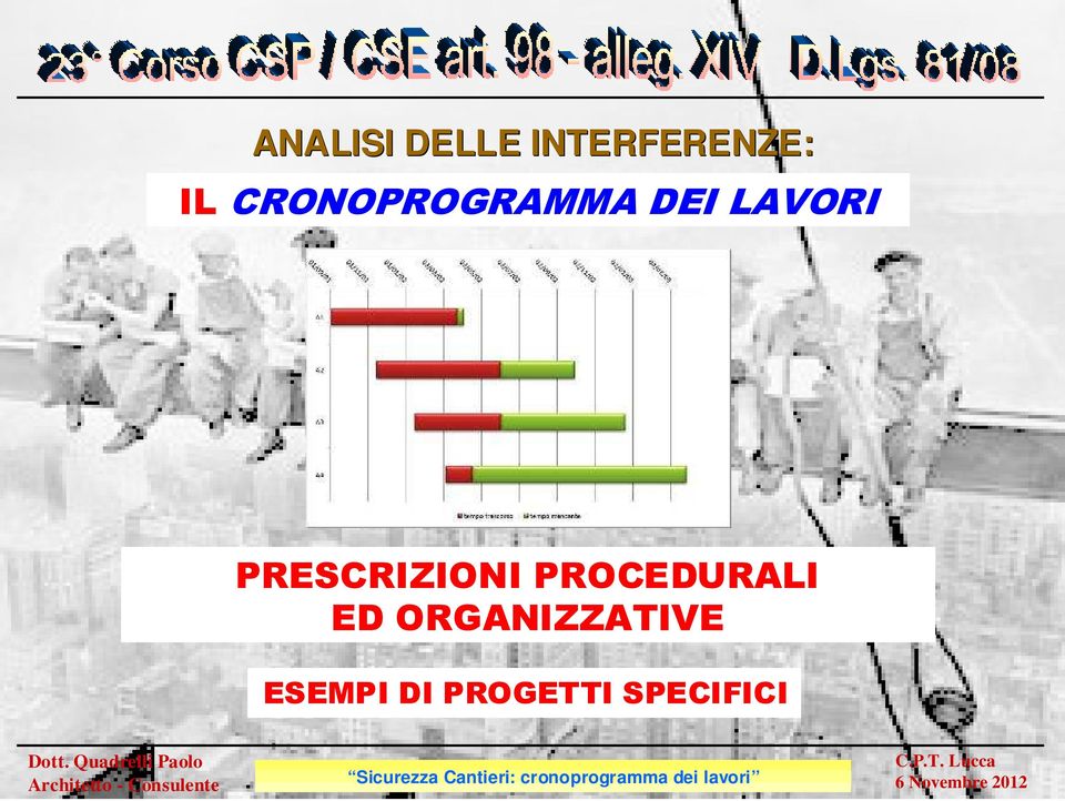 PRESCRIZIONI PROCEDURALI ED