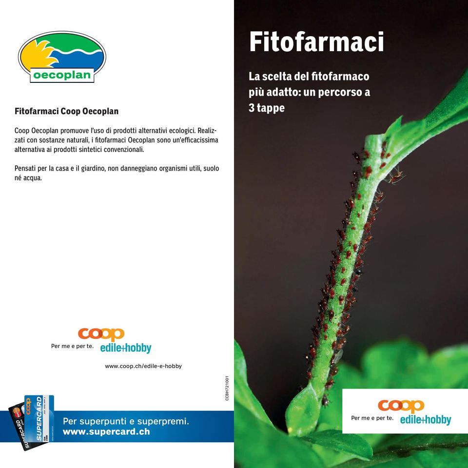 Realizzati con sostanze naturali, i fitofarmaci Oecoplan sono un efficacissima alternativa ai prodotti