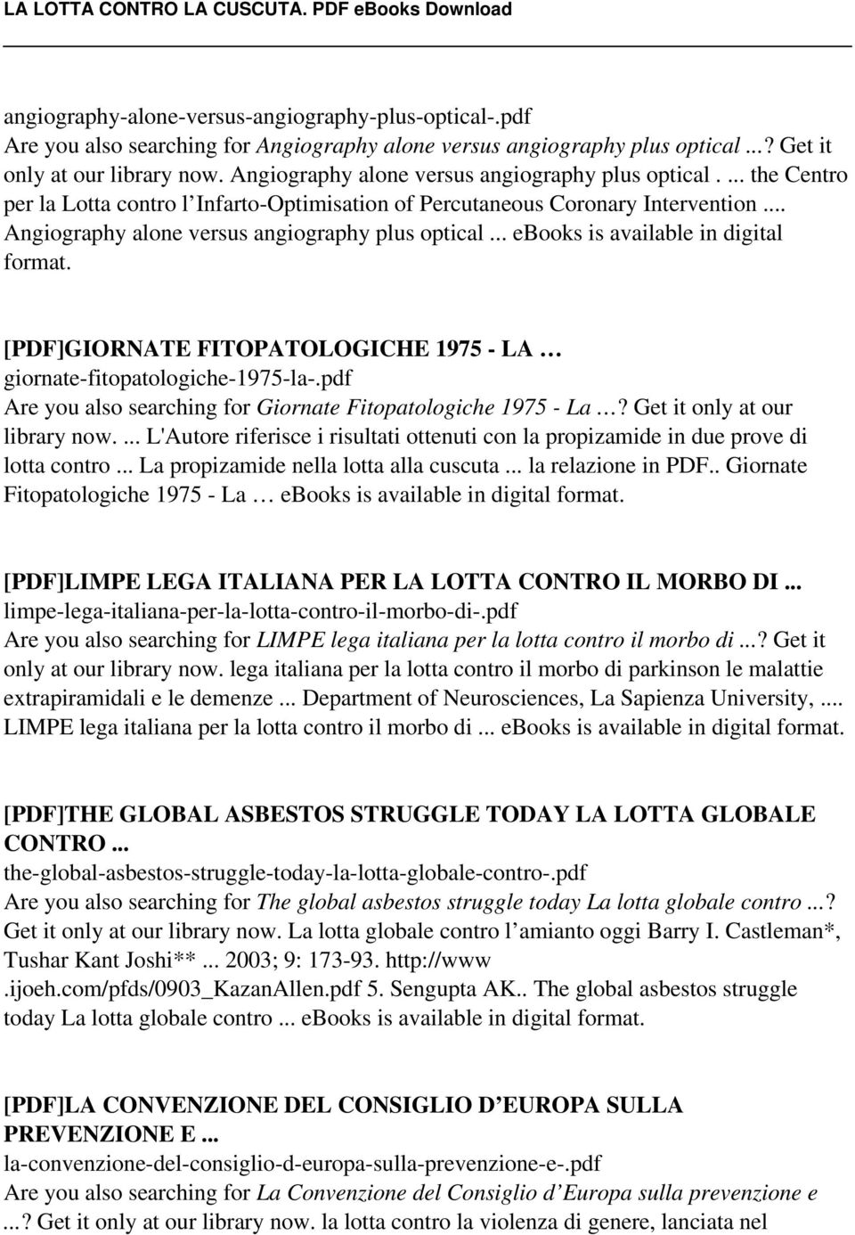 .. ebooks is available in digital [PDF]GIORNATE FITOPATOLOGICHE 1975 - LA giornate-fitopatologiche-1975-la-.pdf Are you also searching for Giornate Fitopatologiche 1975 - La?