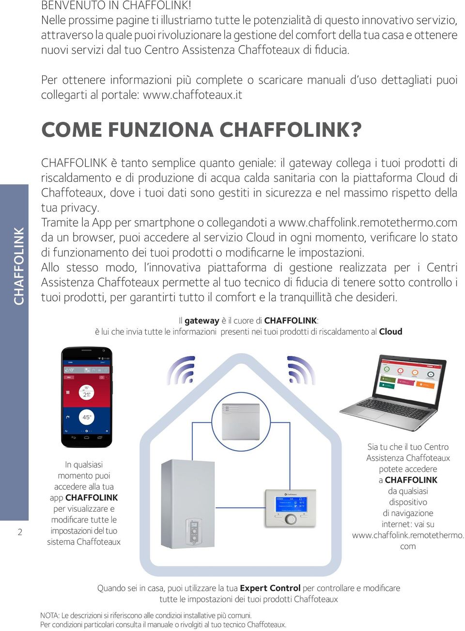 tuo Centro Assistenza Chaffoteaux di fiducia. Per ottenere informazioni più complete o scaricare manuali d uso dettagliati puoi collegarti al portale: www.chaffoteaux.it COME FUNZIONA?