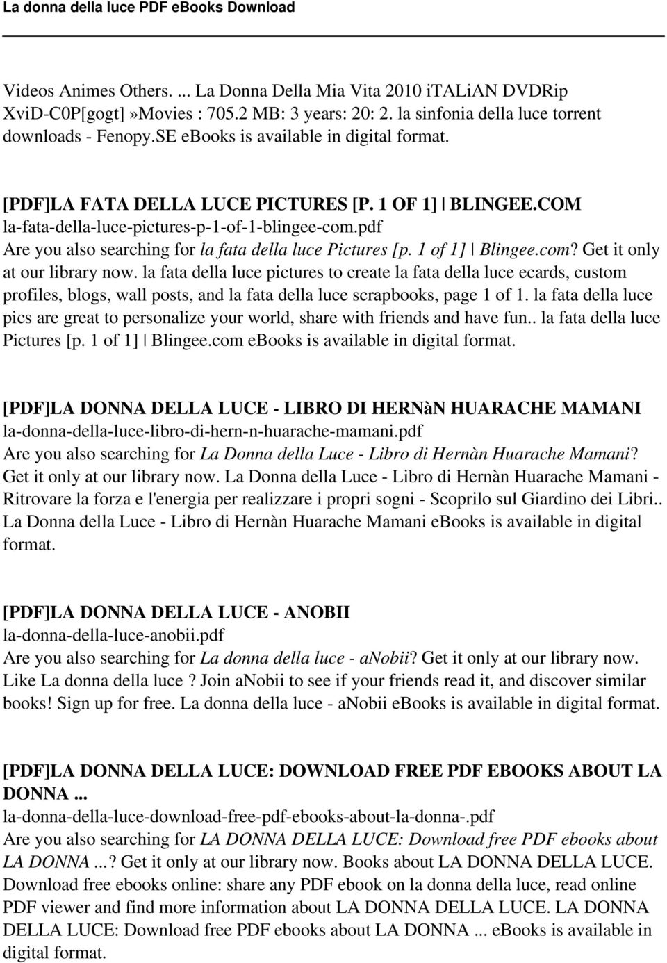 pdf Are you also searching for la fata della luce Pictures [p. 1 of 1] Blingee.com? Get it only at our library now.