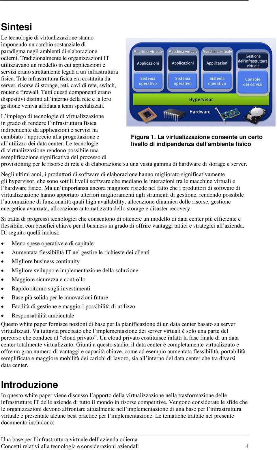 Tale infrastruttura fisica era costituita da server, risorse di storage, reti, cavi di rete, switch, router e firewall.