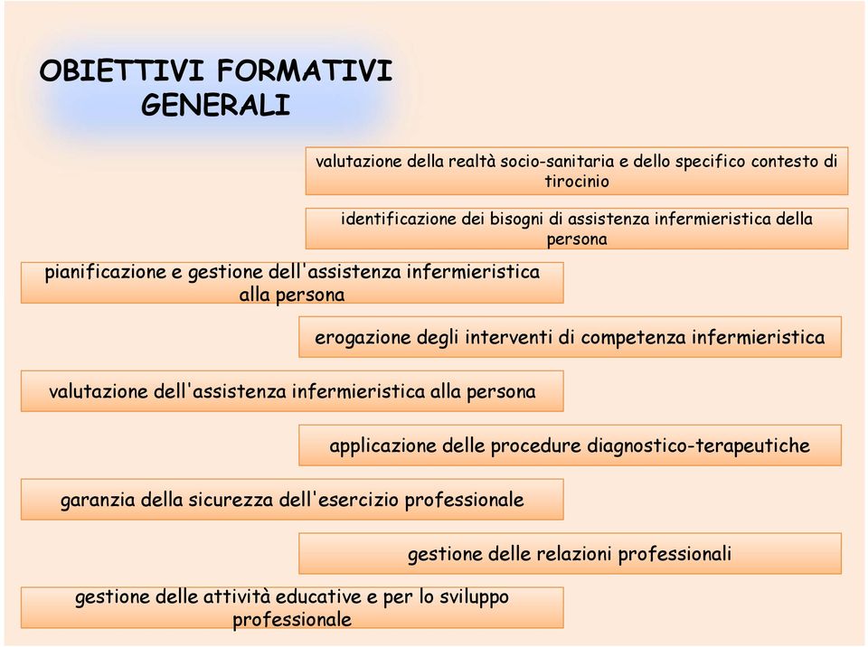 competenza infermieristica valutazione dell'assistenza infermieristica alla persona applicazione delle procedure diagnostico-terapeutiche