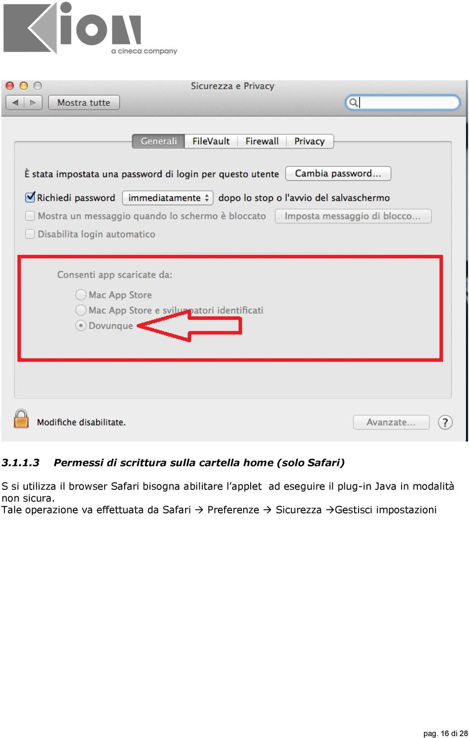 eseguire il plug-in Java in modalità non sicura.