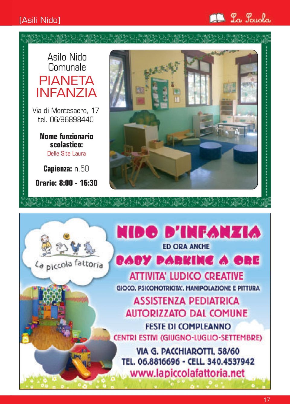 06/86898440 Nome funzionario scolastico: