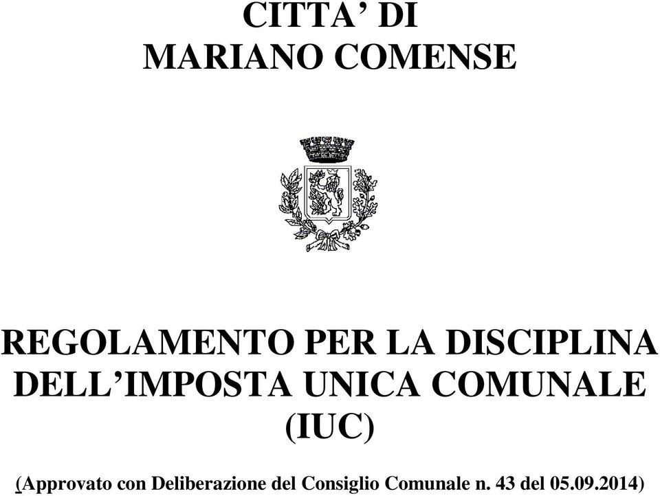 COMUNALE (IUC) (Approvato con