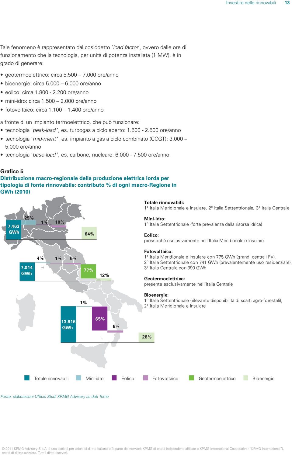 400 ore/anno a fronte di un impianto termoelettrico, che può funzionare: tecnologia peak-load, es. turbogas a ciclo aperto: 1.500-2.500 ore/anno tecnologia mid-merit, es.