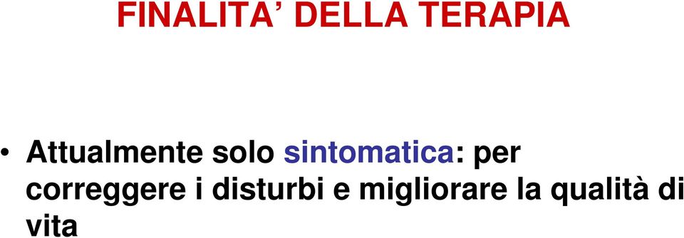 sintomatica: per correggere