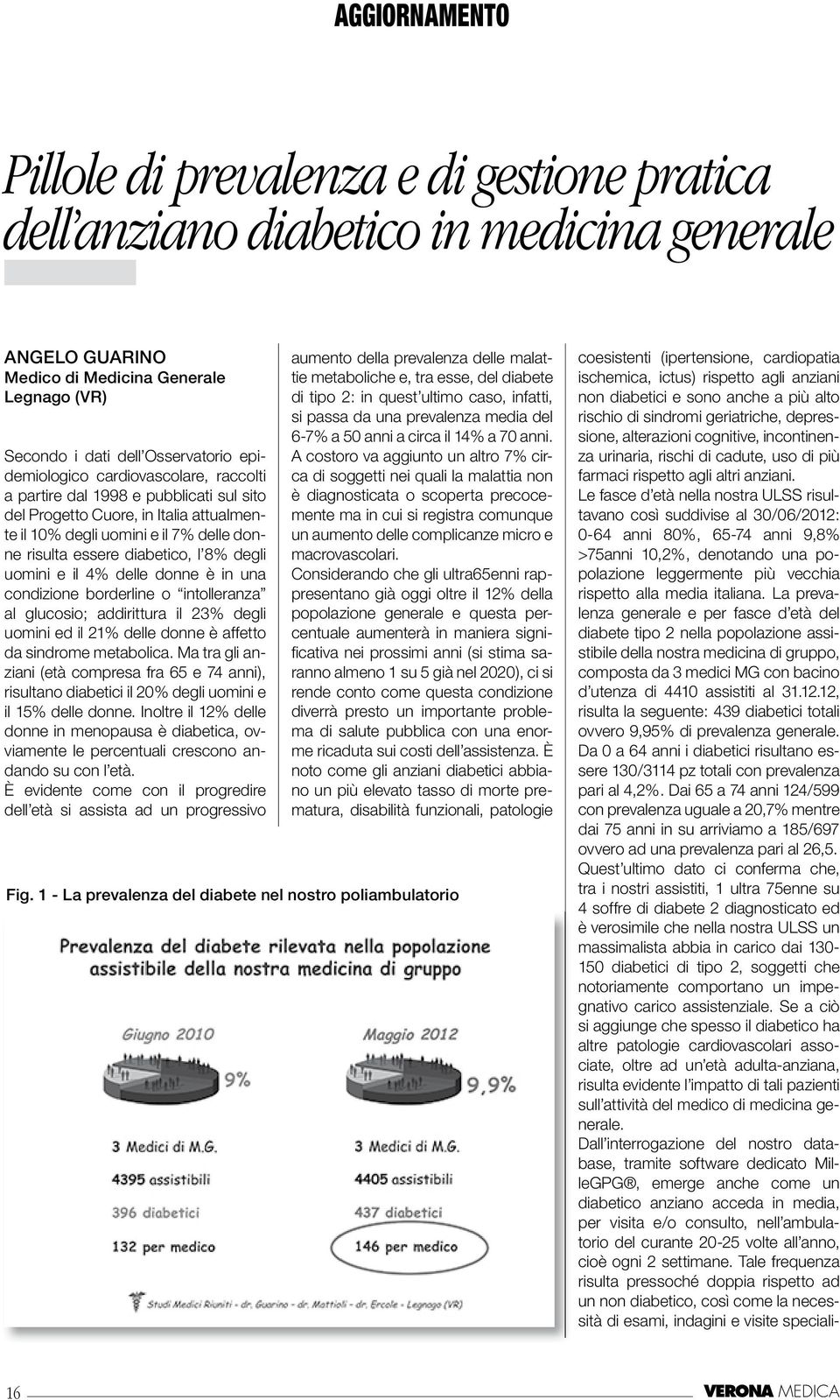 degli uomini e il 4% delle donne è in una condizione borderline o intolleranza al glucosio; addirittura il 23% degli uomini ed il 21% delle donne è affetto da sindrome metabolica.