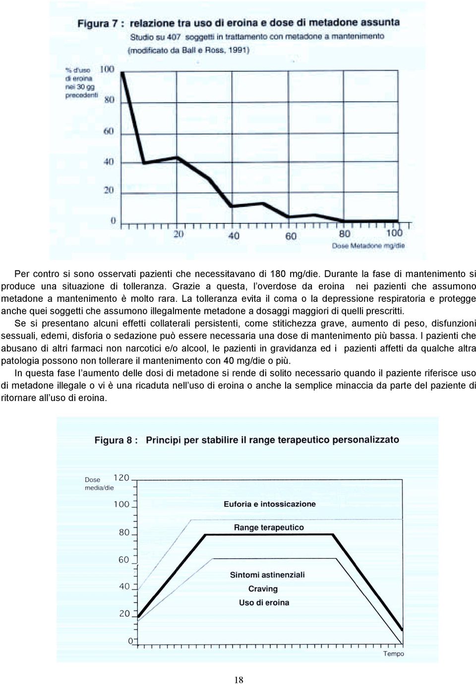 La tolleranza evita il coma o la depressione respiratoria e protegge anche quei soggetti che assumono illegalmente metadone a dosaggi maggiori di quelli prescritti.